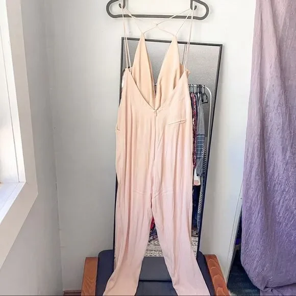Lovers + Friends My Way Deep V Jumpsuit Nude S - Picture 5 of 8